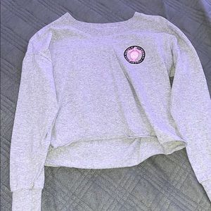 Gray Simply Southern Long Sleeve Crop Top